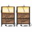 Naktinis staliukas SONGMICS, 2 stalčiai ir atviras skyrius, Ruda, 39,6 × 60,4 × 30 cm