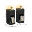 Naktinis staliukas VASAGLE, 1 stalčius, LED, USB-A ir USB-C, Juoda, 25 × 59,5 × 30 cm