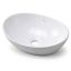 Oval countertop washbasin OVALIS, white, 41 × 33 × 14.5 cm