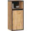 Wall-mounted bathroom cabinet VAMI W35, 1 door, brown/black, 35 × 80 × 30 cm