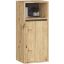 Wall-mounted bathroom cabinet VAMI W35, 1 door, brown/gray, 35 × 80 × 30 cm