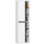Wall-mounted bathroom cabinet VAMI W50, 2 doors, 10 shelves, white/gray, 50 × 170 × 30 cm