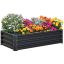 Raised bed Outsunny 120x60x30.5cm., dark gray/silver color