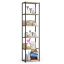 Freestanding shelf, 6 shelves, black/brown, 50 × 192 × 32 cm