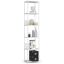 AKORD freestanding shelf, 6 shelves, white, 40 × 192 × 32 cm