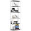 Free-standing shelf AkordV2, 6 shelves, white/gray, 60 × 192 × 32 cm
