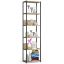 Standing shelf AkordV2, 6 shelves, black, 50 × 192 × 32 cm