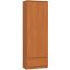 Free-standing shelf CLP R60, 2 doors, 1 drawer, brown, 60 × 180 × 35 cm