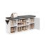 Скамья для обуви SONGMICS HOME, Регулируемые открытые полки, Белая/серая, 104 × 48 × 30,5 см