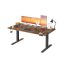 VASAGLE Height-Adjustable Desk, 3 Memory Buttons, Brown, 160 × 72–120 × 80 cm