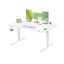 VASAGLE LSD144KD02 Height-adjustable desk, electric, with USB-C, White, 140 × 72–120 × 80 cm