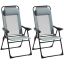 Rinkinys iš 2 sodo kėdžių Outsunny 62x70x109cm., pilkos/juodos spalvos