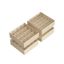 Rinkinys iš 4 drabužių laikymo organizatorių 30x30x10cm., smėlio spalvos