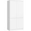 Wardrobe S90 4D CLP, 4 doors, white, 90 × 180 × 51 cm