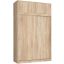 Stumdoma spinta CLP MONO, 4 durys, 8 lentynos, antstatas, rudos spalvos, 150 × 245 × 60 cm