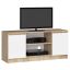 TV staliukas RTV K120, ąžuolo/baltos spalvos