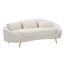 Three-seater sofa Oslo, 3-seater with 3 cushions, Beige/gold, 185 × 68 × 84 cm