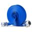 Atbulinio plovimo PVC žarna 38 mm x 30,5 m, mėlyna su camlock aliuminio jungtimis