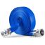 Atbulinio plovimo PVC žarna 51 mm x 30,5 m, mėlyna, su camlock aliuminio jungtimis