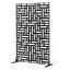 Metalinė lauko privatumo užtvara, 47x76", 3 panelių, juoda