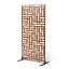 Metalinė lauko privatumo užtvara, 3 panelių, 47x76", ruda