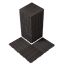 Sujungiamos plastikinės terasos plytelės, 36 vnt., 11,6" x 11,6", tamsiai rudos