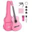 Klasikinė medinė gitara 960 mm rožinė su priedais pradedantiesiems