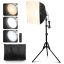 Softbox šviestuvo komplektas 40x40 cm, reguliuojamas, 3000–6500 K