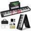 Sulankstomas 61 klavišų skaitmeninis pianinas su bluetooth ir MIDI, juodas