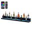 LED Lighted 2 Tier Acrylic Liquor Display Stand, 60 Inch Bar Shelf with Remote Control