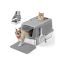 Feandrea Closed Cat Litter Box PPT005G01, XL, 2 Entrances, Gray, 61 × 41 × 36.5 cm