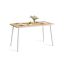 Valgomojo stalas VASAGLE KDT100N01, 4–6 asmenims, ruda/juoda, 140 × 75 × 75 cm