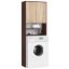 Bathroom cabinet FIN, 2 doors, 4 shelves, brown, 64 × 180 × 30 cm