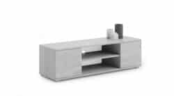 Betono dizaino tv staliukas Focus RTV 155x37x40 cm, pilkos spalvos