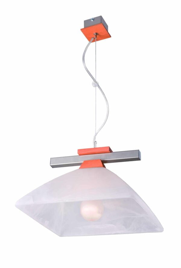 Modernus pakabinamas šviestuvas, rudos spalvos