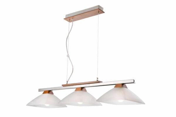 Modernus pakabinamas šviestuvas Ela, rudos spalvos