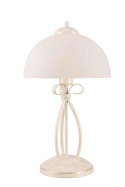 Vintažinio stiliaus stalinis šviestuvas Adelle, baltas