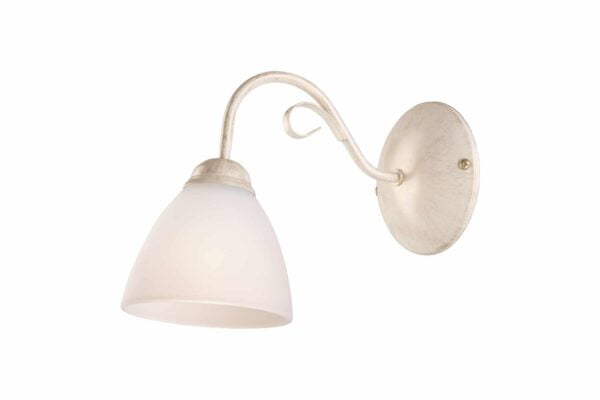 Vintažinio stiliaus sieninis šviestuvas Adelle, baltas