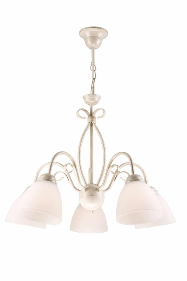 Vintažinio stiliaus pakabinamas šviestuvas Adelle, baltas