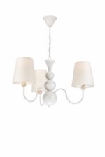 Vintažinio stiliaus pakabinamas šviestuvas Bouli, baltas