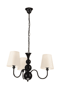 Vintažinio stiliaus pakabinamas šviestuvas Bouli, juodas