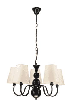 Vintažinio stiliaus pakabinamas šviestuvas Bouli, juodas