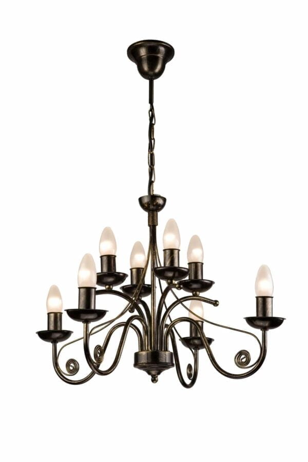 Klasikinio stiliaus pakabinamas šviestuvas Donato, juodas