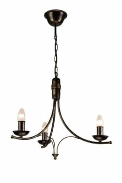 Žvakidės stiliaus pakabinamas šviestuvas Luca, juodas