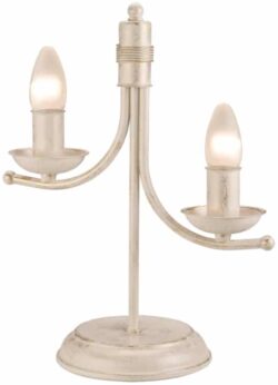 Žvakidės stiliaus stalinis šviestuvas Luca, baltas