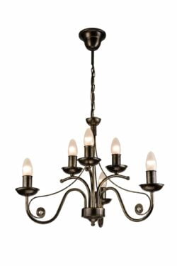 Klasikinio stiliaus pakabinamas šviestuvas Donato, juodas