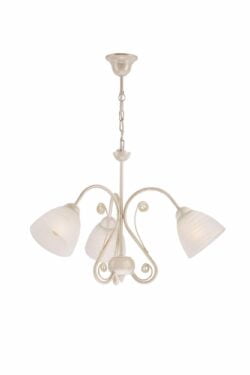 Vintažinio stiliaus pakabinamas šviestuvas Emilio, baltas