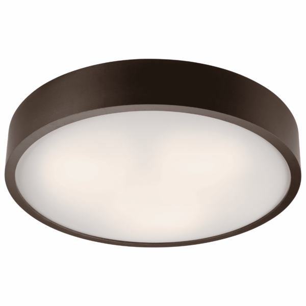 Apvalios formos pakabinamas šviestuvas, tamsiai rudas