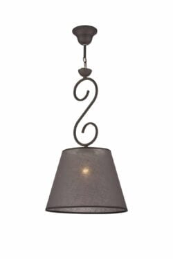 Vintažinio stiliaus pakabinamas šviestuvas Lorenzo, tamsiai pilkas