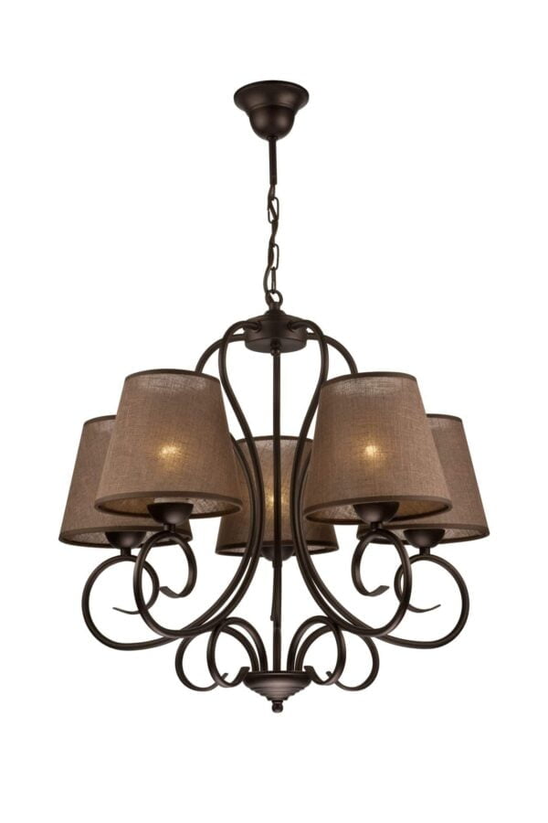 Vintažinio stiliaus pakabinamas šviestuvas Lorenzo, rudas